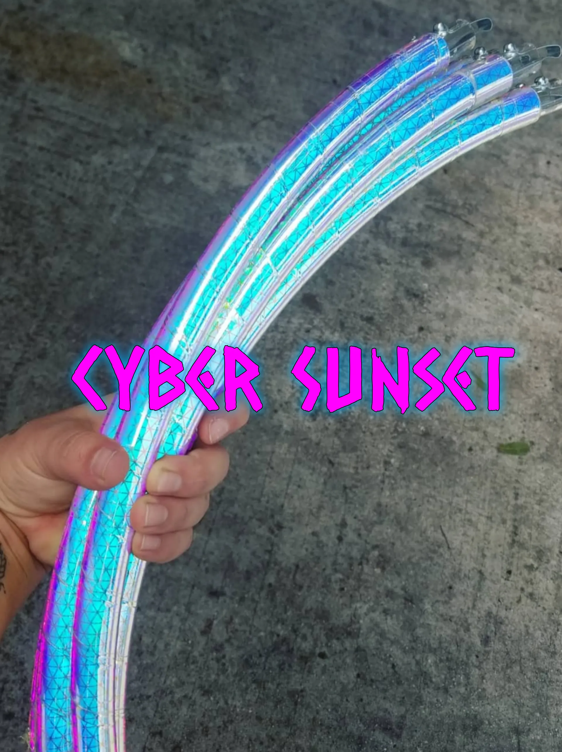 Cyber Sunset Reflective Color Morph Taped Hoop