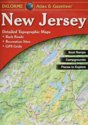 Delorme Jersey NJ Atlas & Gazetteer Map Newest Edition Topo / Road Maps