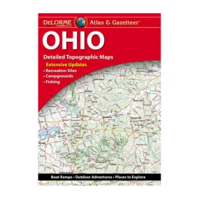 Delorme Ohio OH Atlas and Gazetteer Topo Road Map Topographic Maps