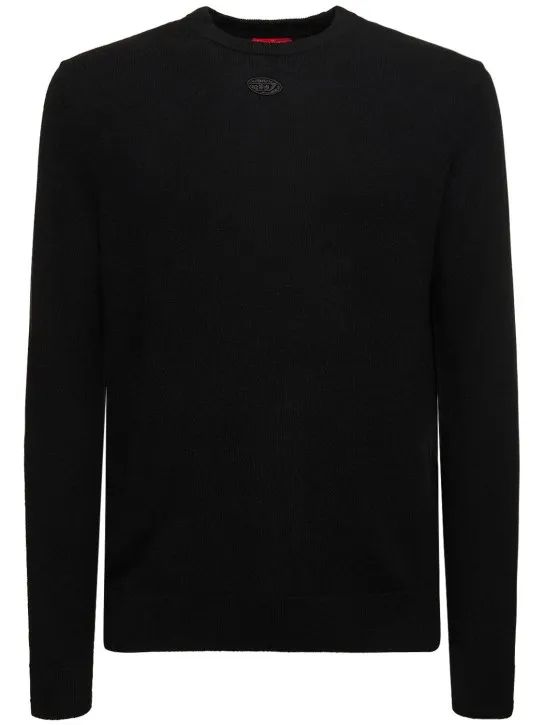 Diesel   Oval-D wool &amp; cashmere knit sweater 