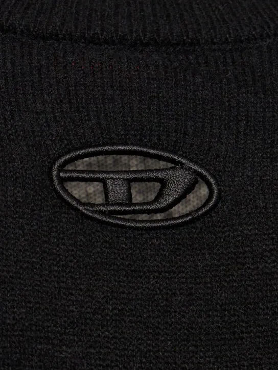 Diesel   Oval-D wool &amp; cashmere knit sweater 