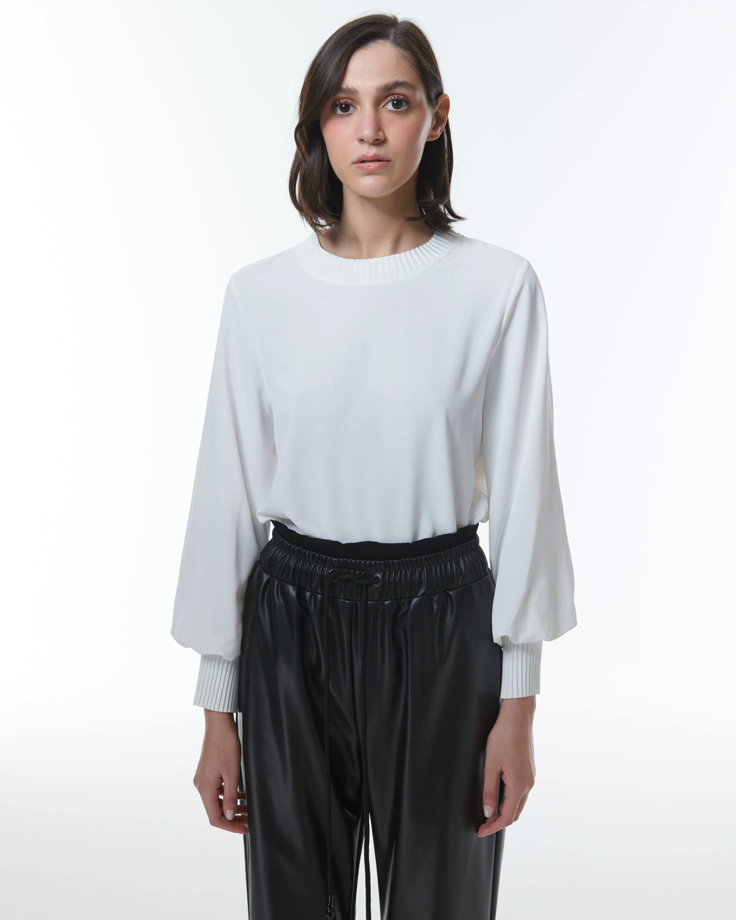 Dione Pleated Neck Top