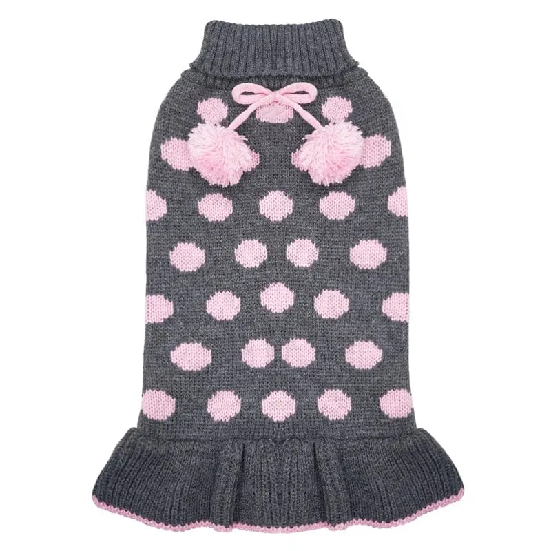 DIVA Pet Polka Dot Sweater Dress