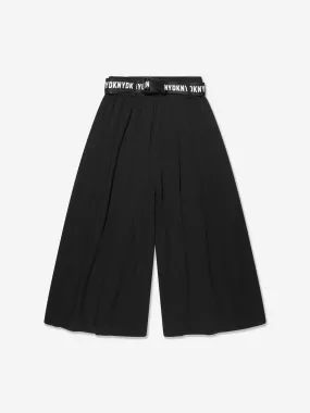 DKNY Girls Pleated Cropped Trousers in Black