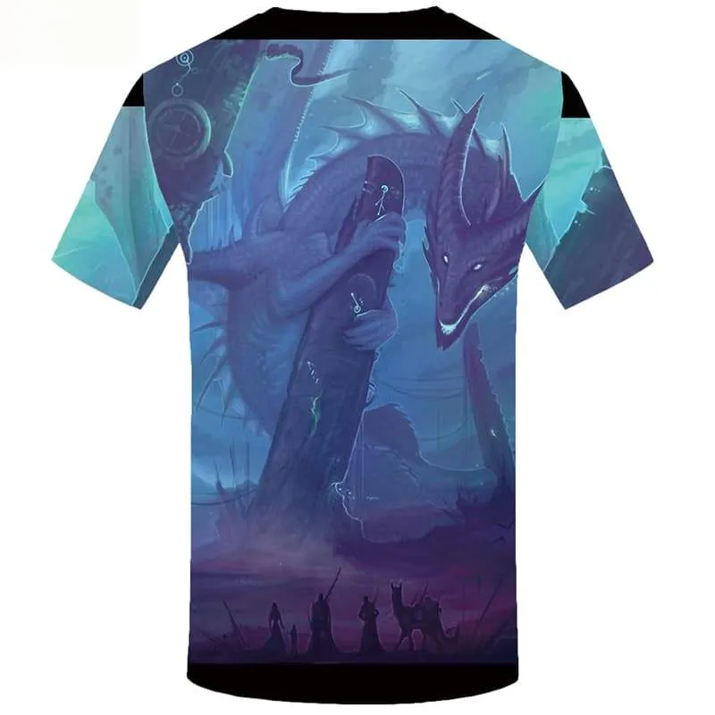 Dragon T shirts Men Animal Tshirt Anime War T shirts Funny Short Sleeve