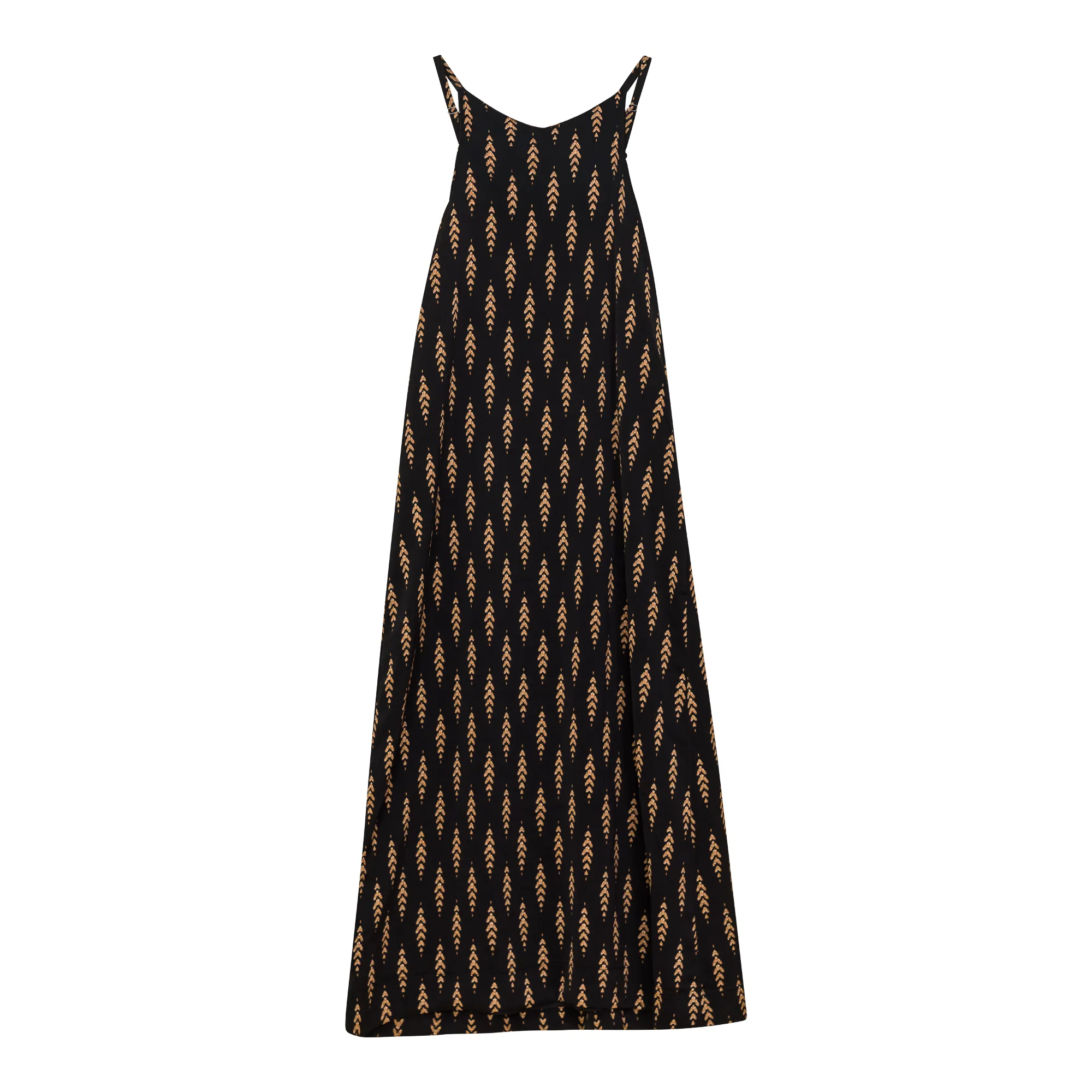 dress printed slip - black