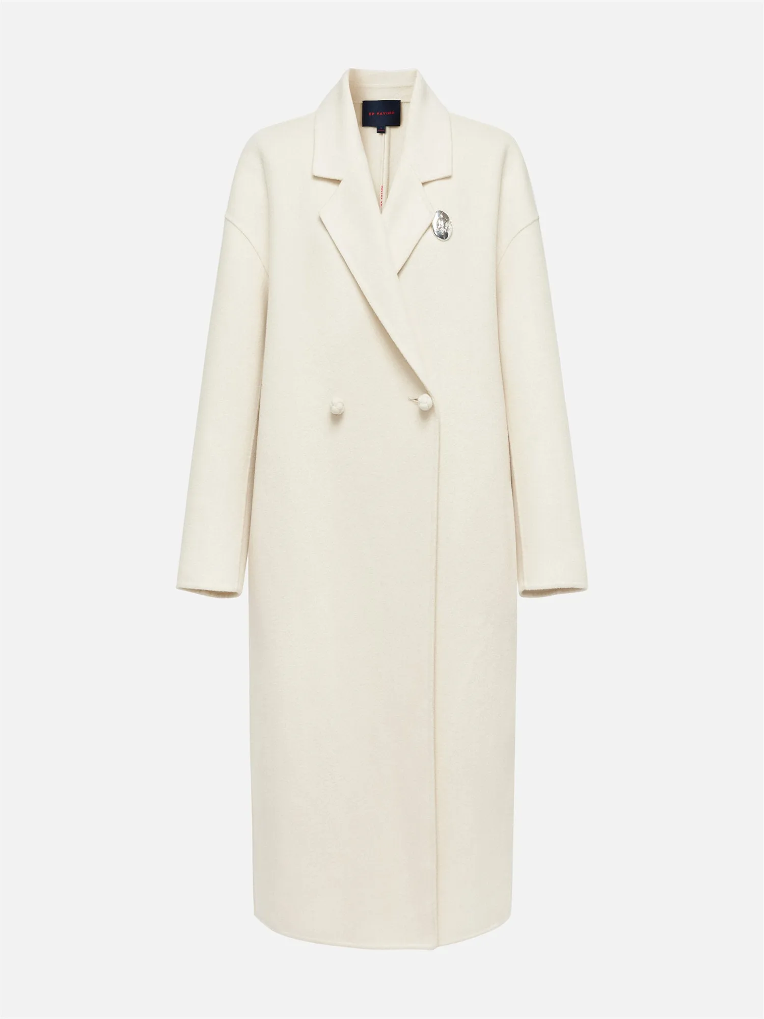 EP YAYING Notched Collar Cashmere Coat