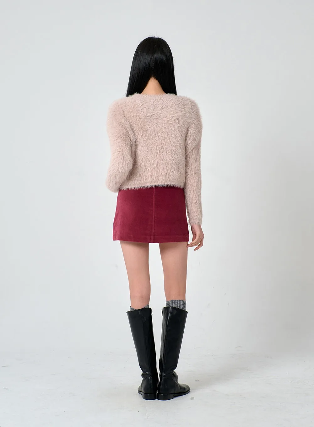 Faux Fur Crop Knit OD02