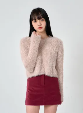 Faux Fur Crop Knit OD02