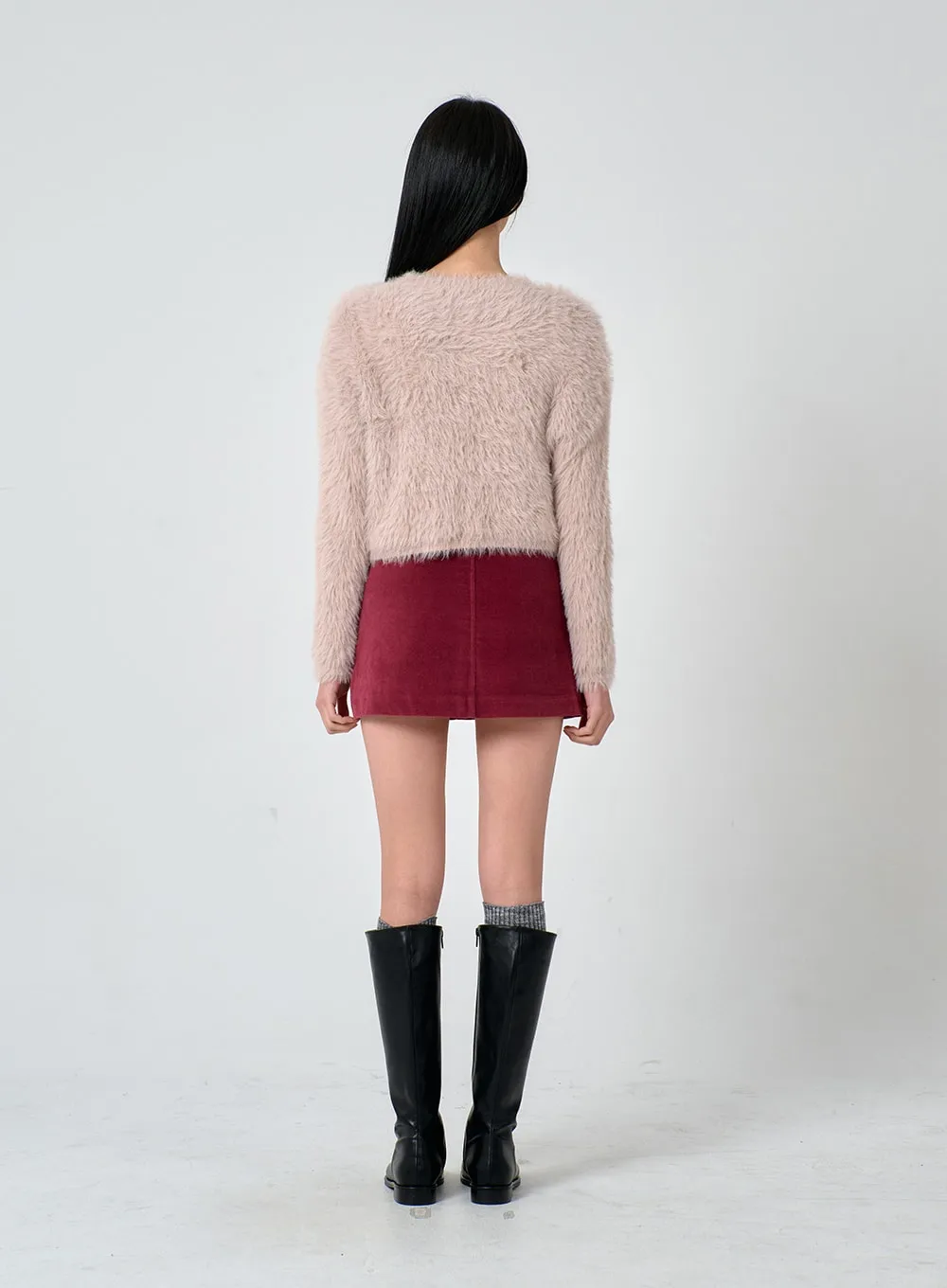 Faux Fur Crop Knit OD02