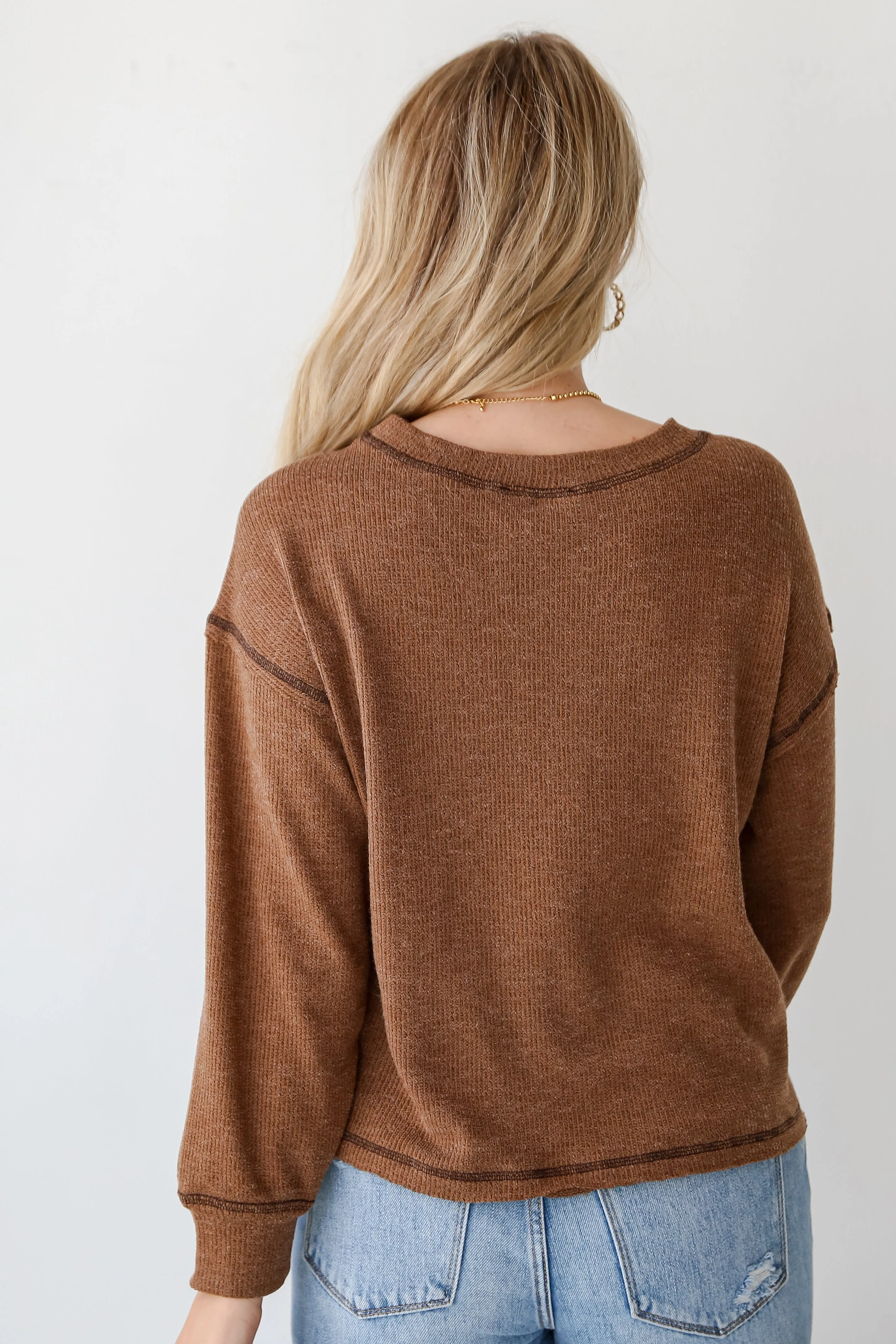 FINAL SALE - Everyday Brilliance Brown Lightweight Knit Top