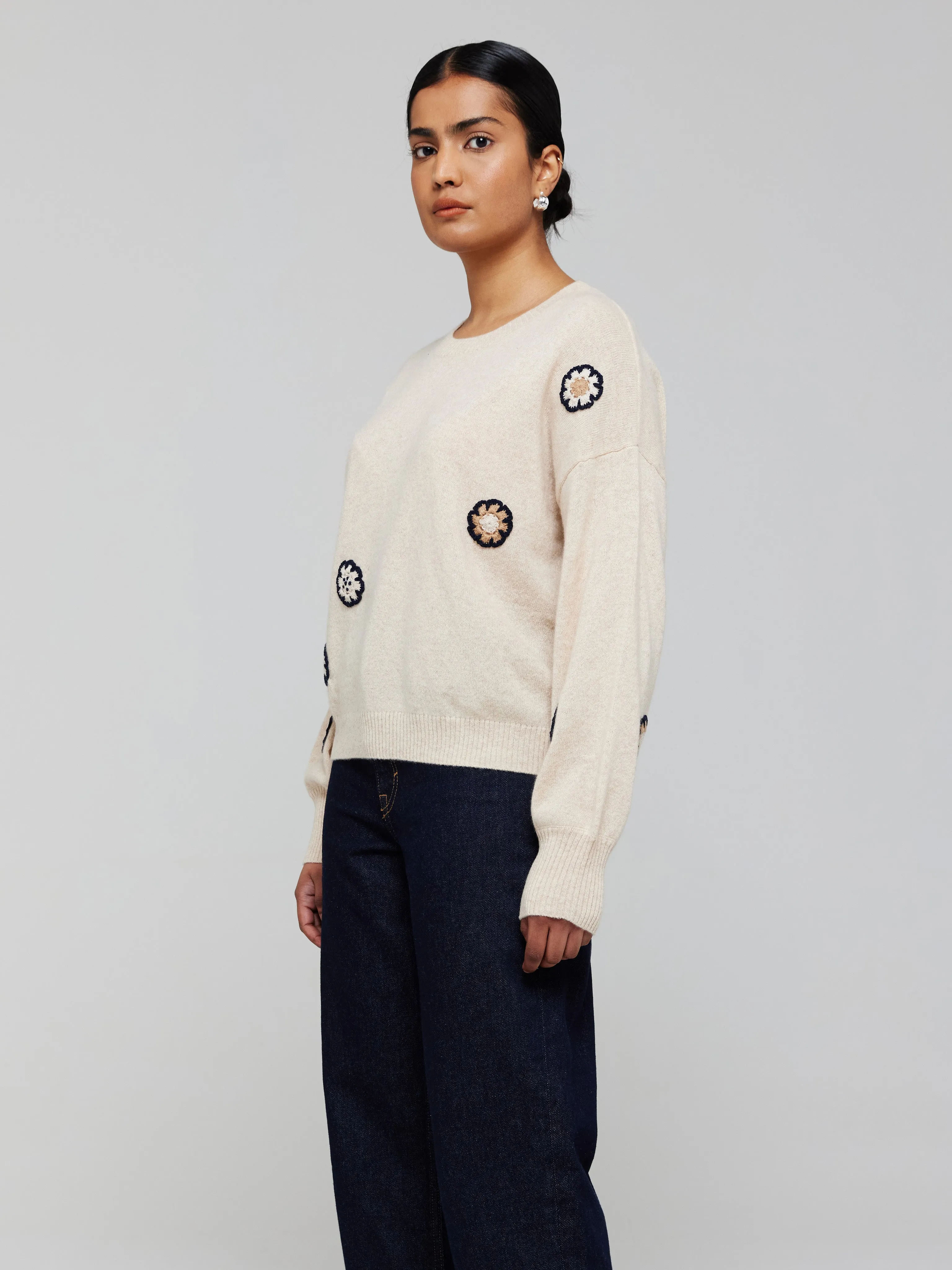 Fleur Cashmere Crew Neck