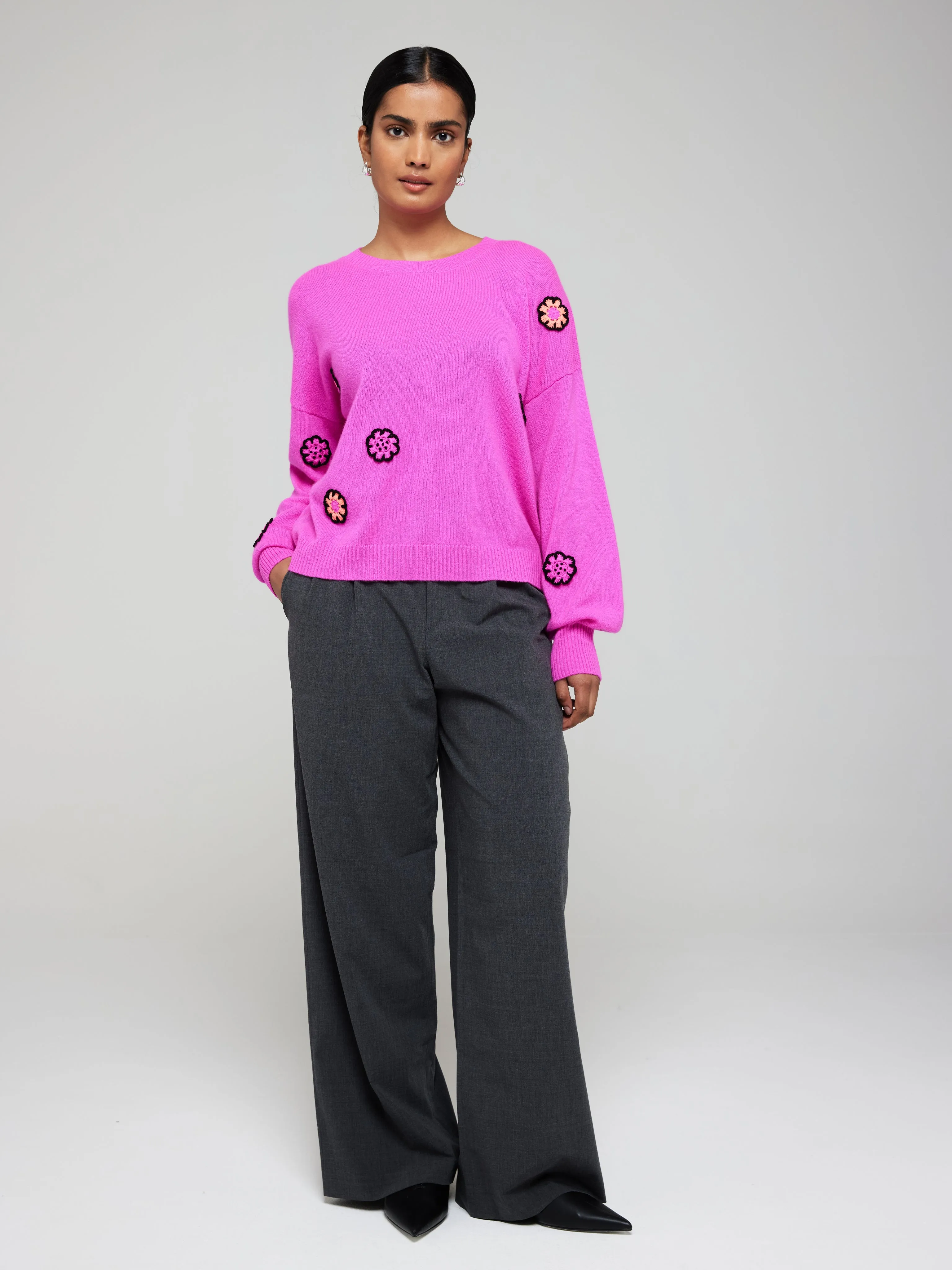 Fleur Cashmere Crew Neck