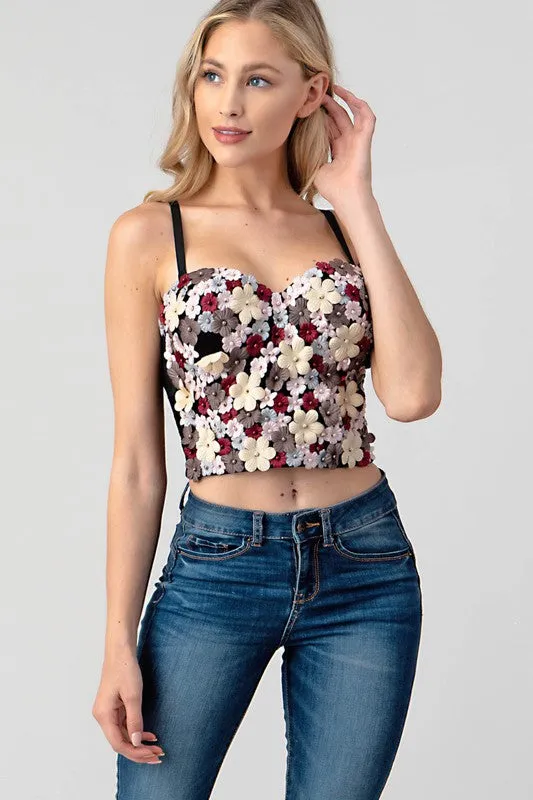 Floral Bustier Top