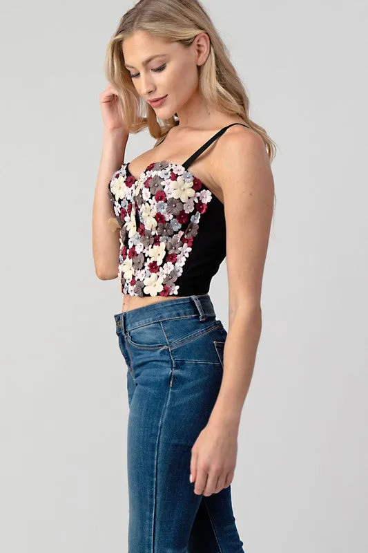 Floral Bustier Top