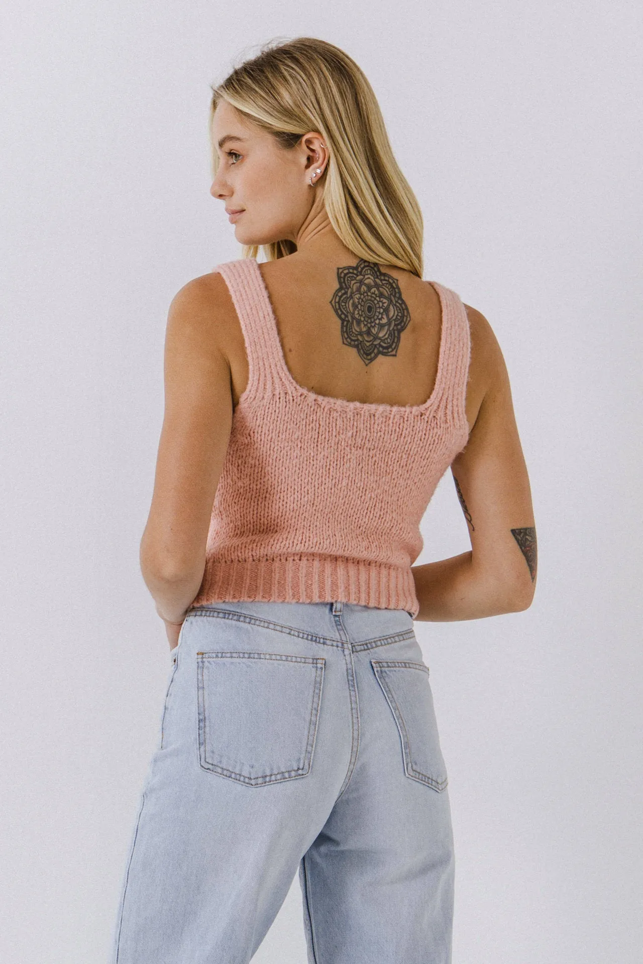 Floral Embroidered Knit Top