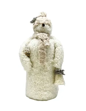 Frosty Snowman, Large - Cream Sherpa Fur