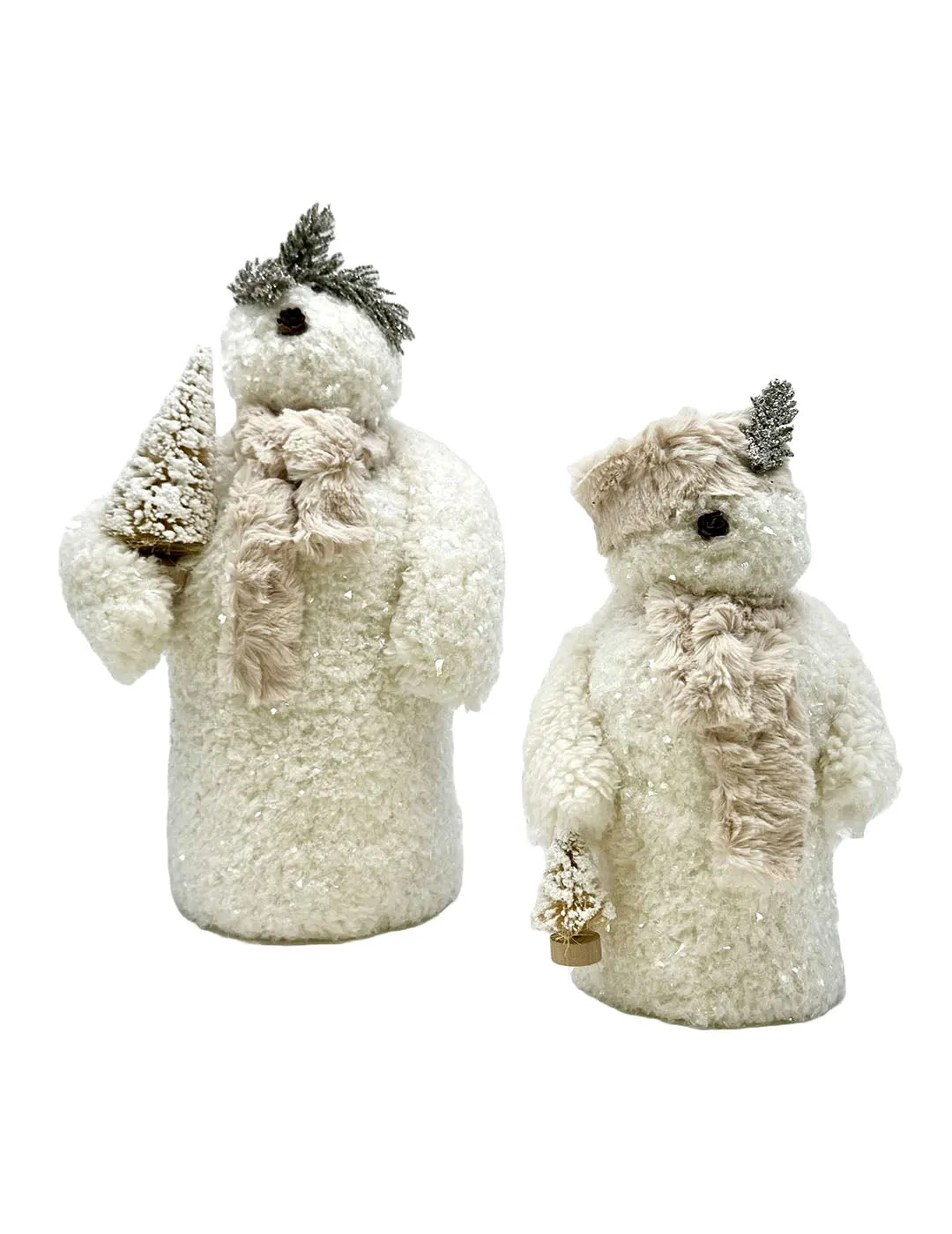 Frosty Snowman, Medium - Cream Sherpa Fur