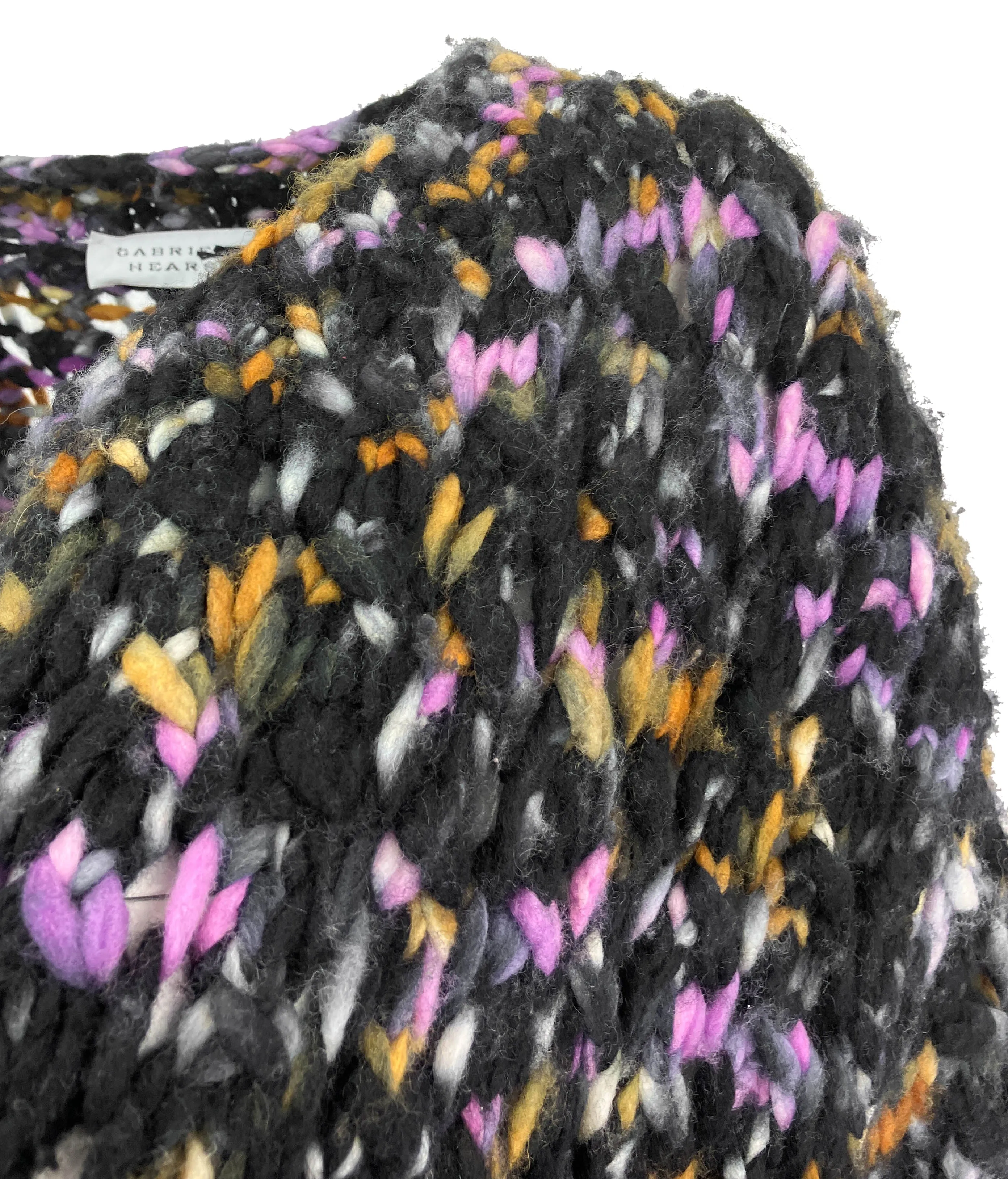 Gabriela Hearst Shaver Cardigan in Black Multi Space Dye