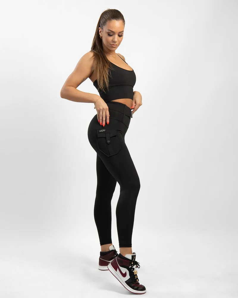 Gavelo Cargo Leggings - Black