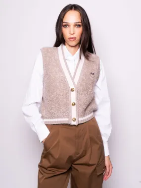 Gilet in Mohair Grigio