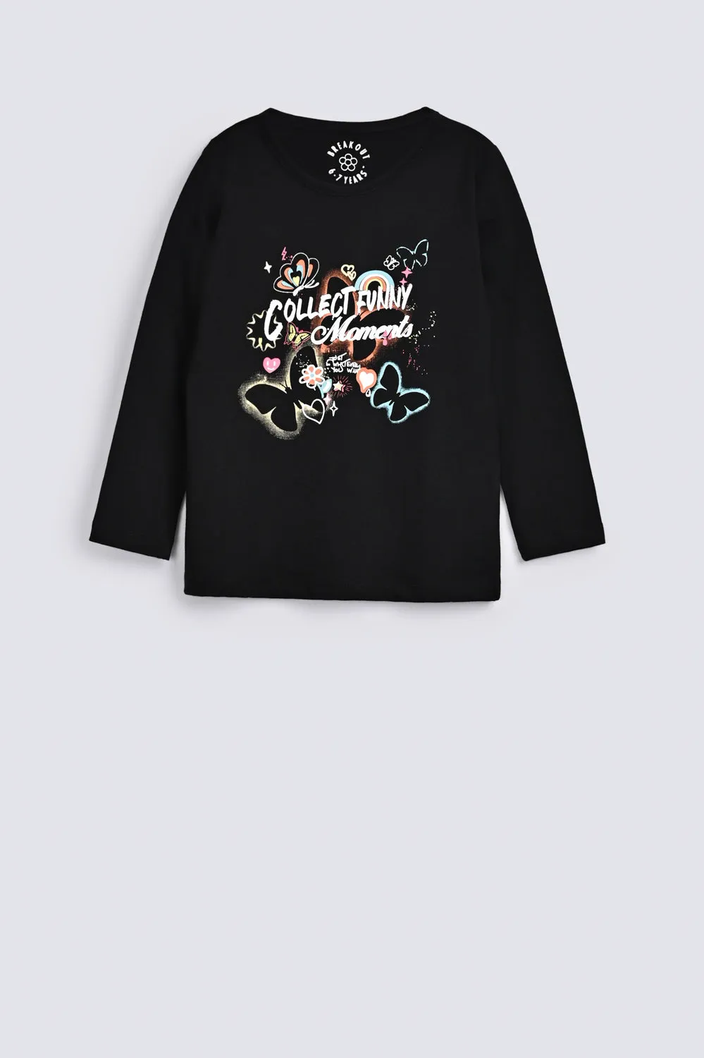 GIRLS BUTTERFLY PRINTED TEE