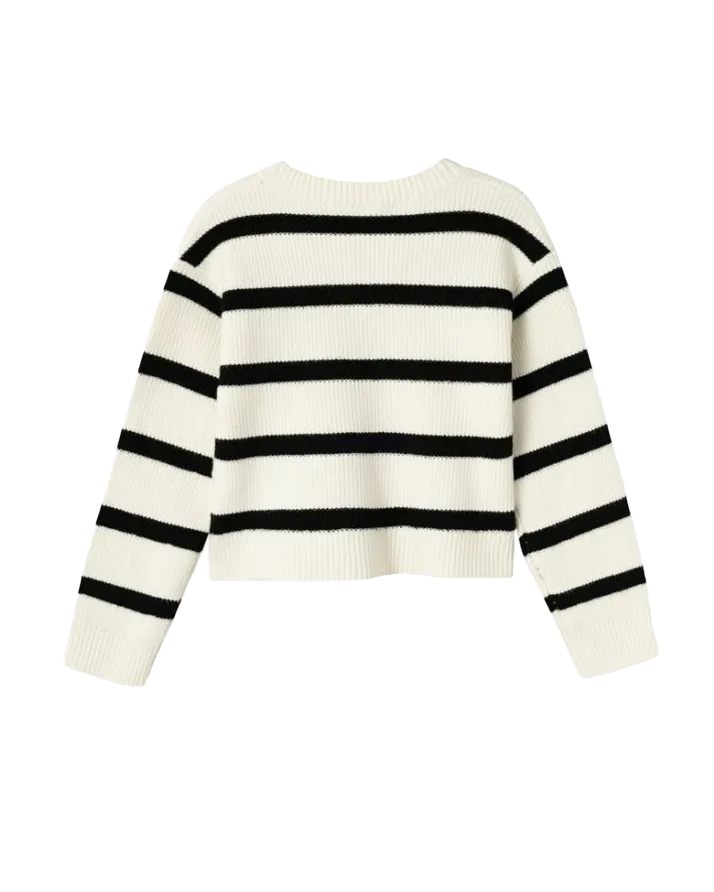 Girls Nilla Short Knit Jumper in Jet Stream