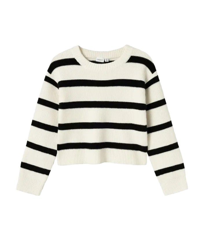 Girls Nilla Short Knit Jumper in Jet Stream