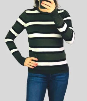 Green & Black Striped Jumper