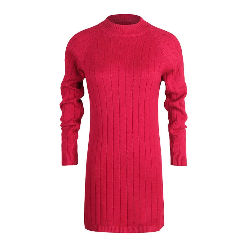 Half High Neck Loose Pullover Sweater Women Wholesale