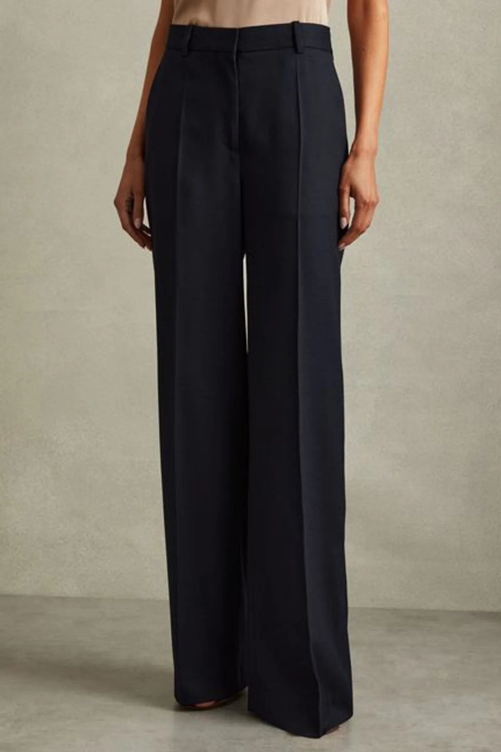 Hallie Textured Wide Leg Suit Trousers