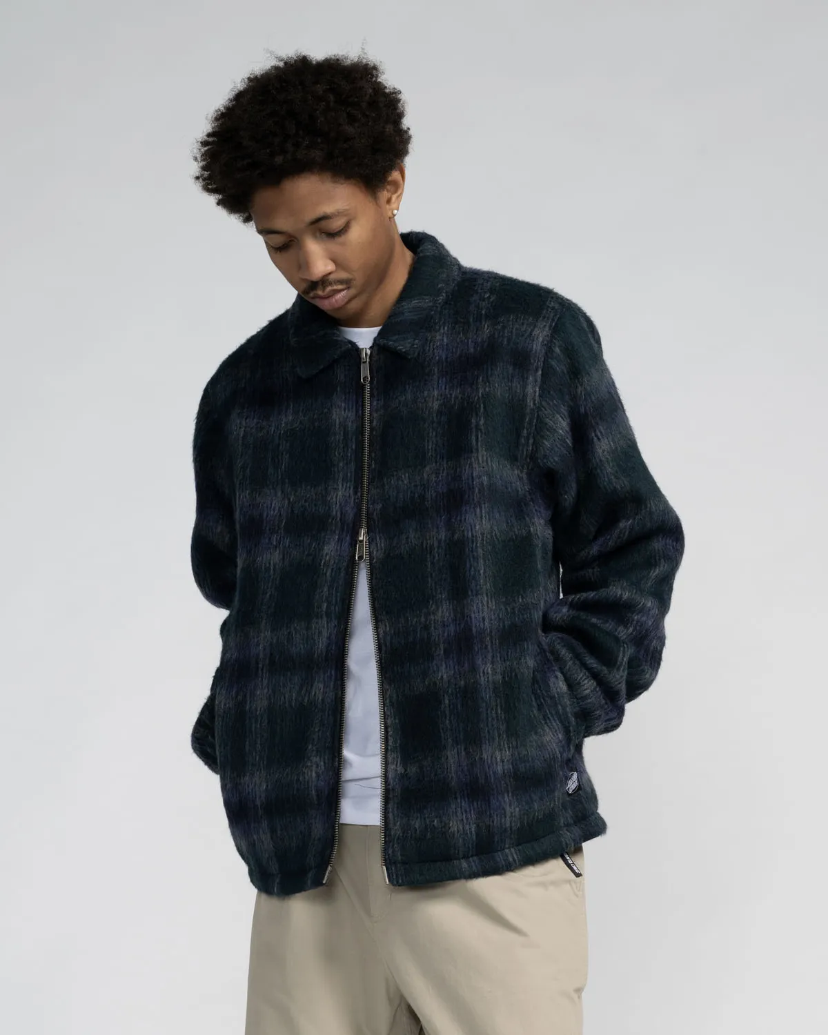 Hideout Jacket in Navy, Blue & Grey Check