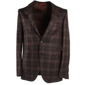 Isaia Layered Check Cashmere-Silk Sport Coat