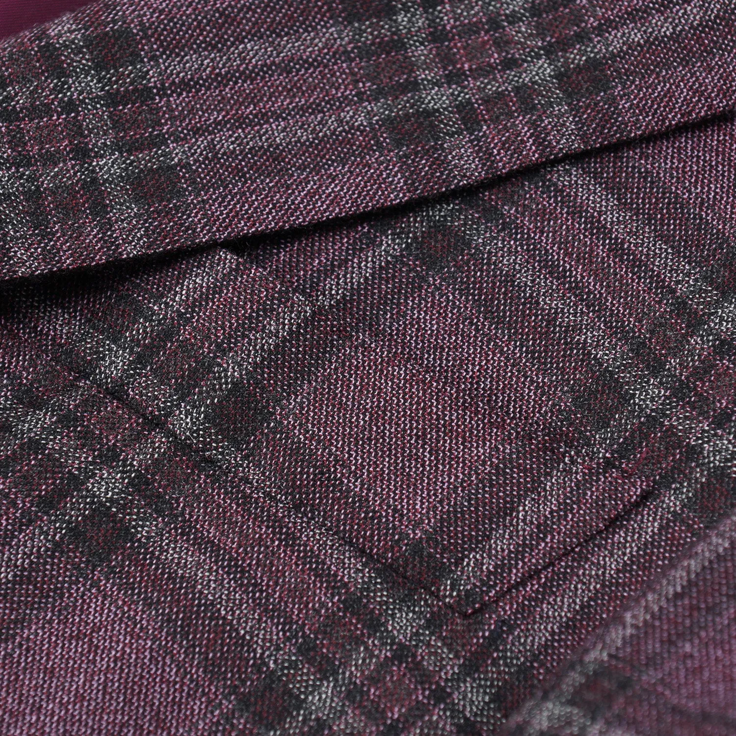 Isaia Layered Check Cashmere Sport Coat