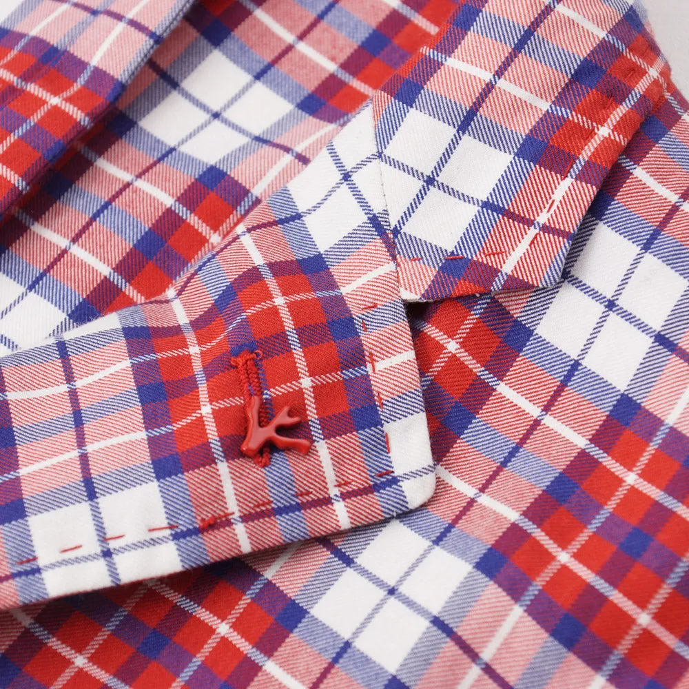 Isaia Red Check Lightweight Sport Coat