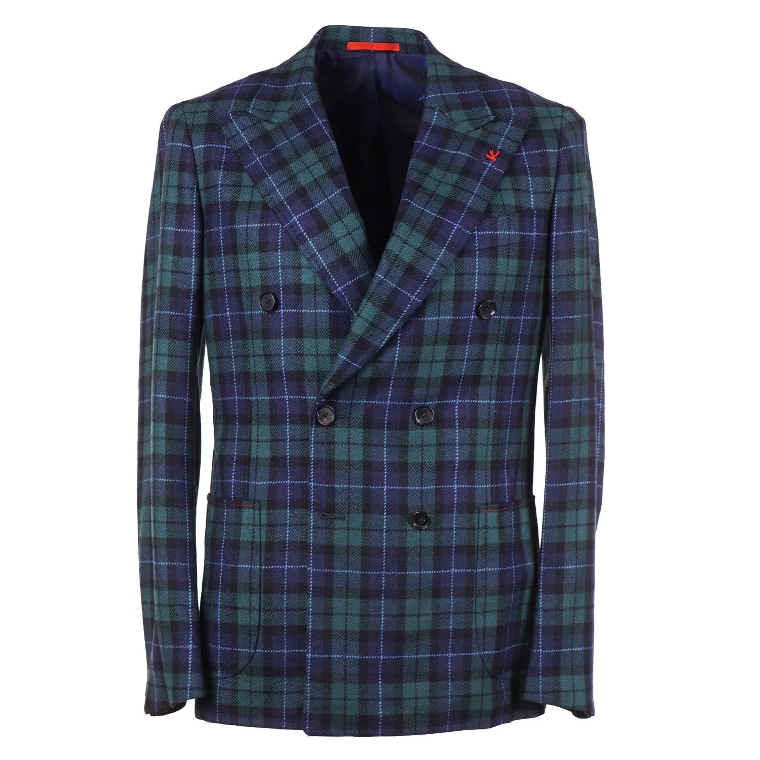 Isaia Slim-Fit Tartan Cashmere Sport Coat