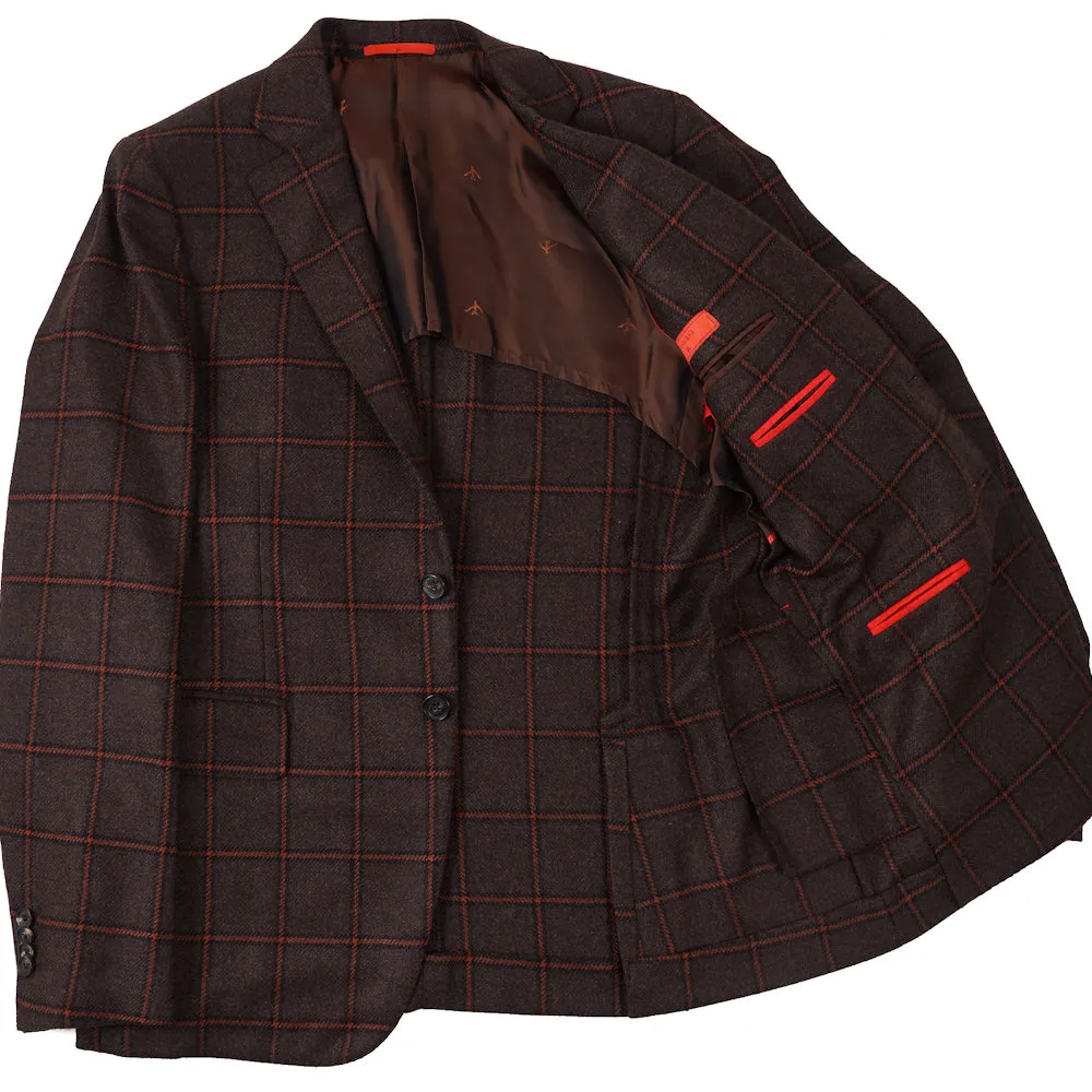 Isaia Windowpane Check Cashmere Sport Coat