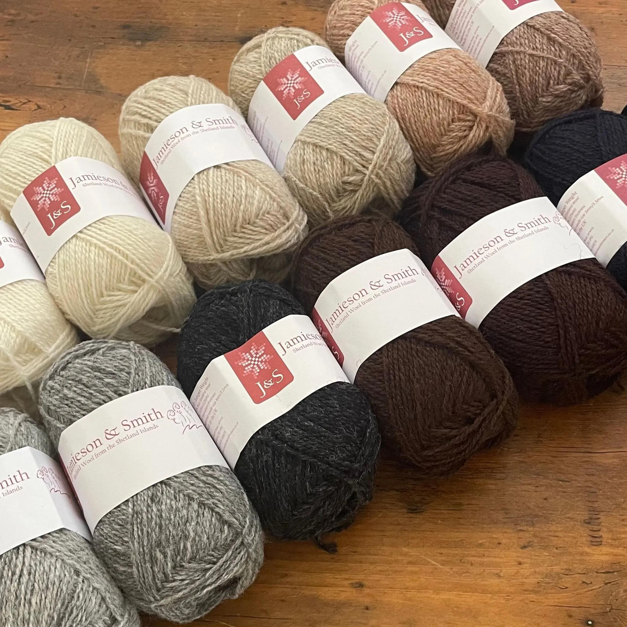 Jamieson & Smith 2 ply Jumper Weight Yarn - NEUTRALS