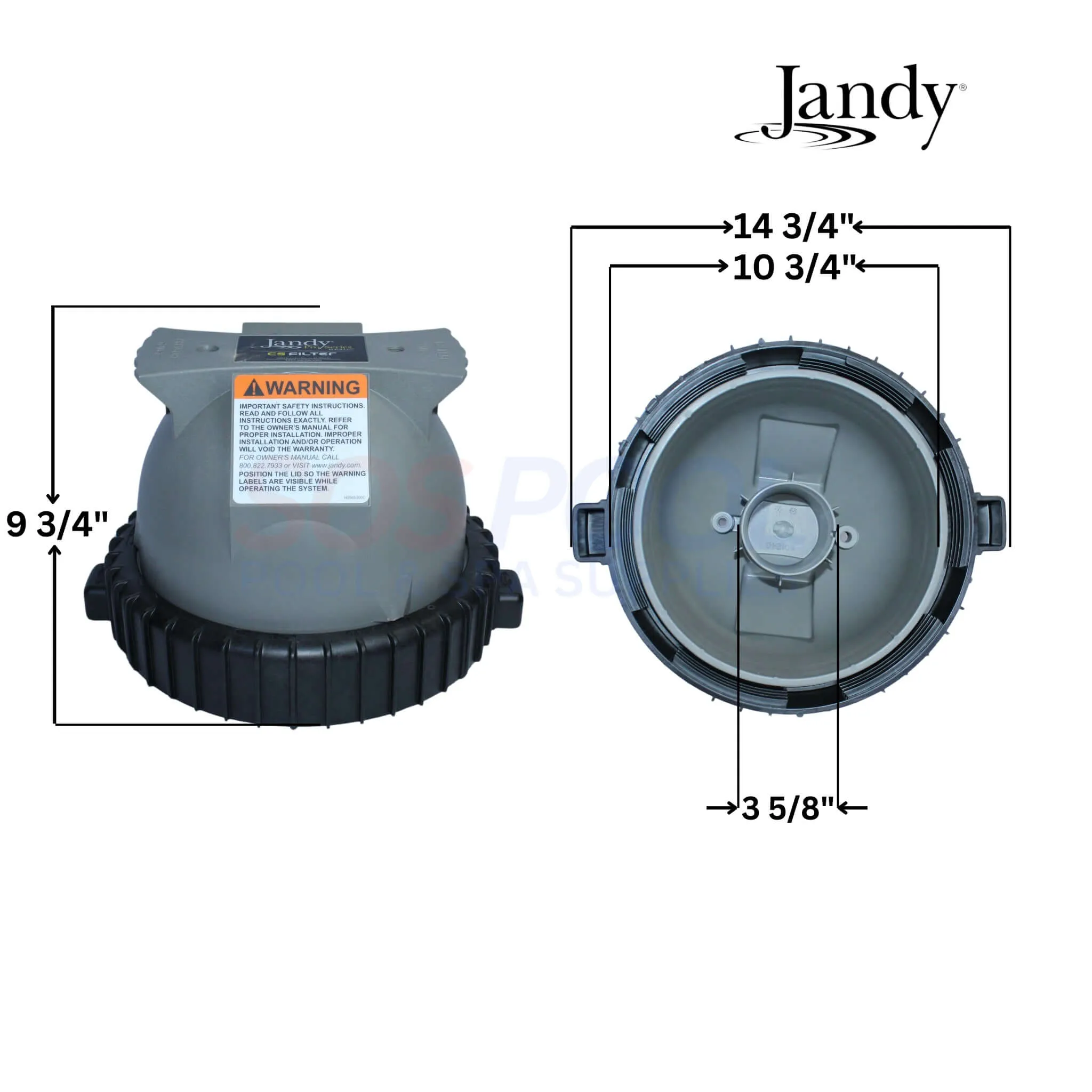 Jandy Top Housing Assembly For CS100 and CS150 Filters | R0461900