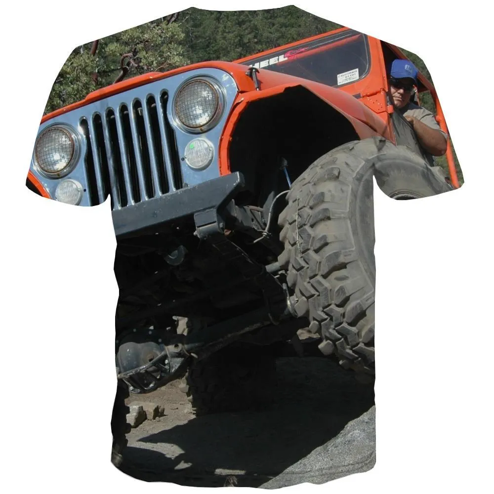 Jeep T shirts Men Offroad Tshirts Casual car T-shirts Graphic Short Sleeve