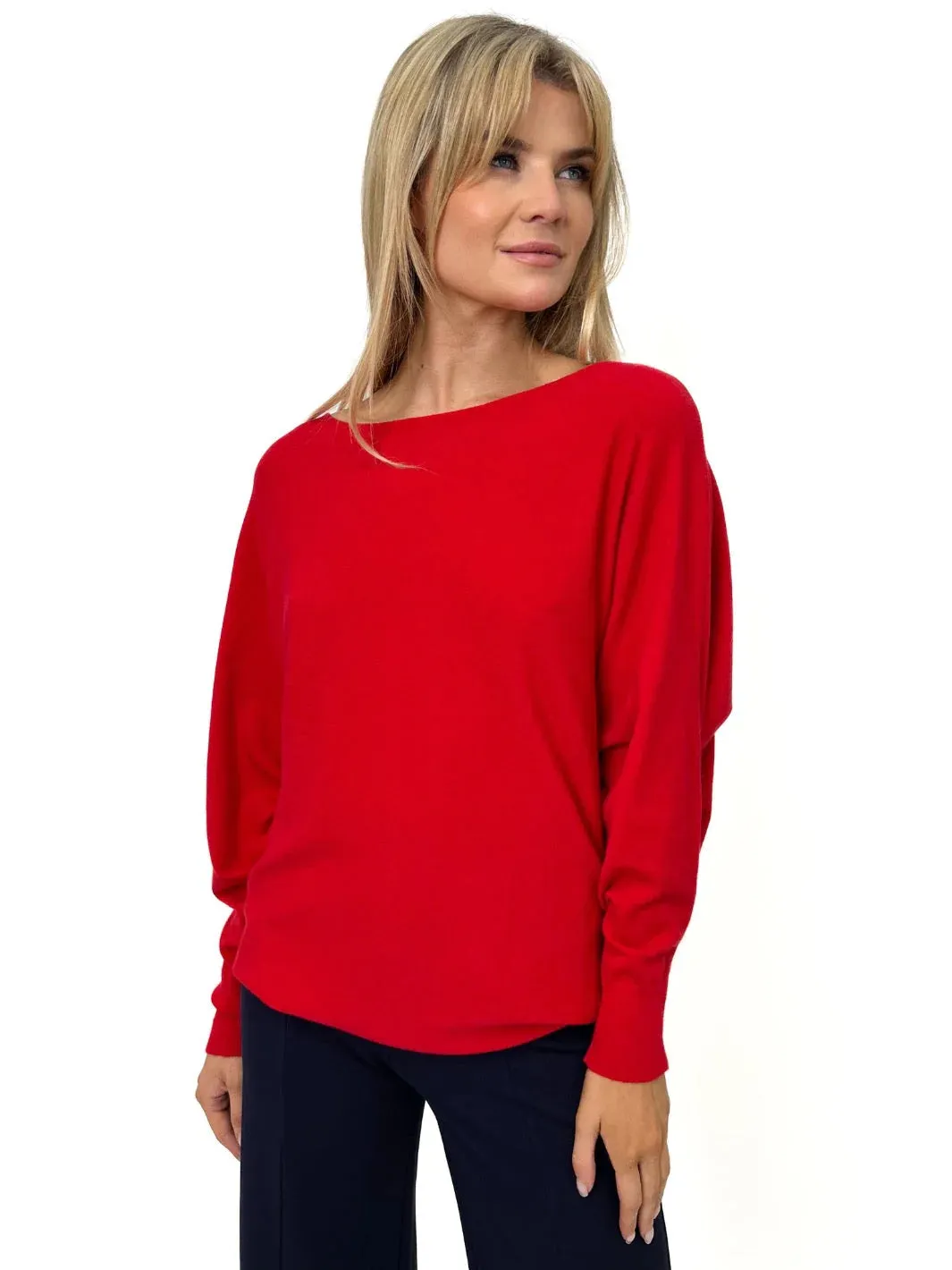 Kate And Pippa Milano Cashmere feel batwing Knit. All Colours