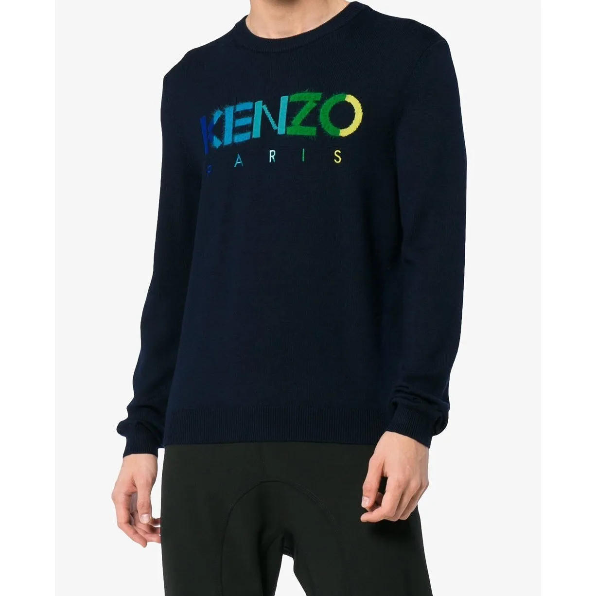 KENZO Paris Knit Crewneck Sweater, Navy Blue