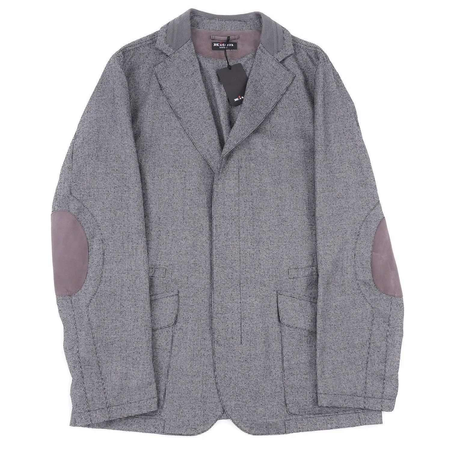 Kiton Cashmere Sport Coat with Suede Details