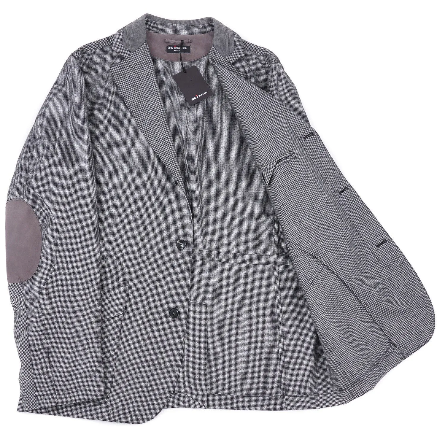 Kiton Cashmere Sport Coat with Suede Details