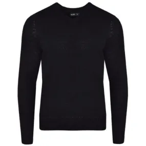 L17-113 Plain V Neck Knitted Jumper