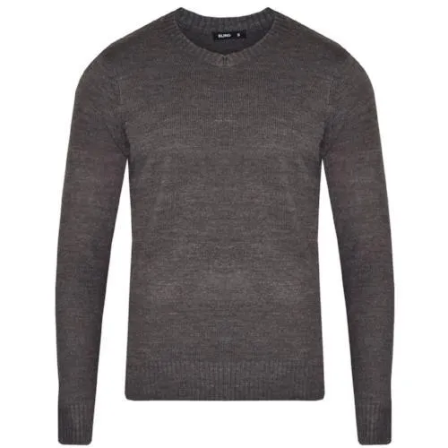 L17-113 Plain V Neck Knitted Jumper