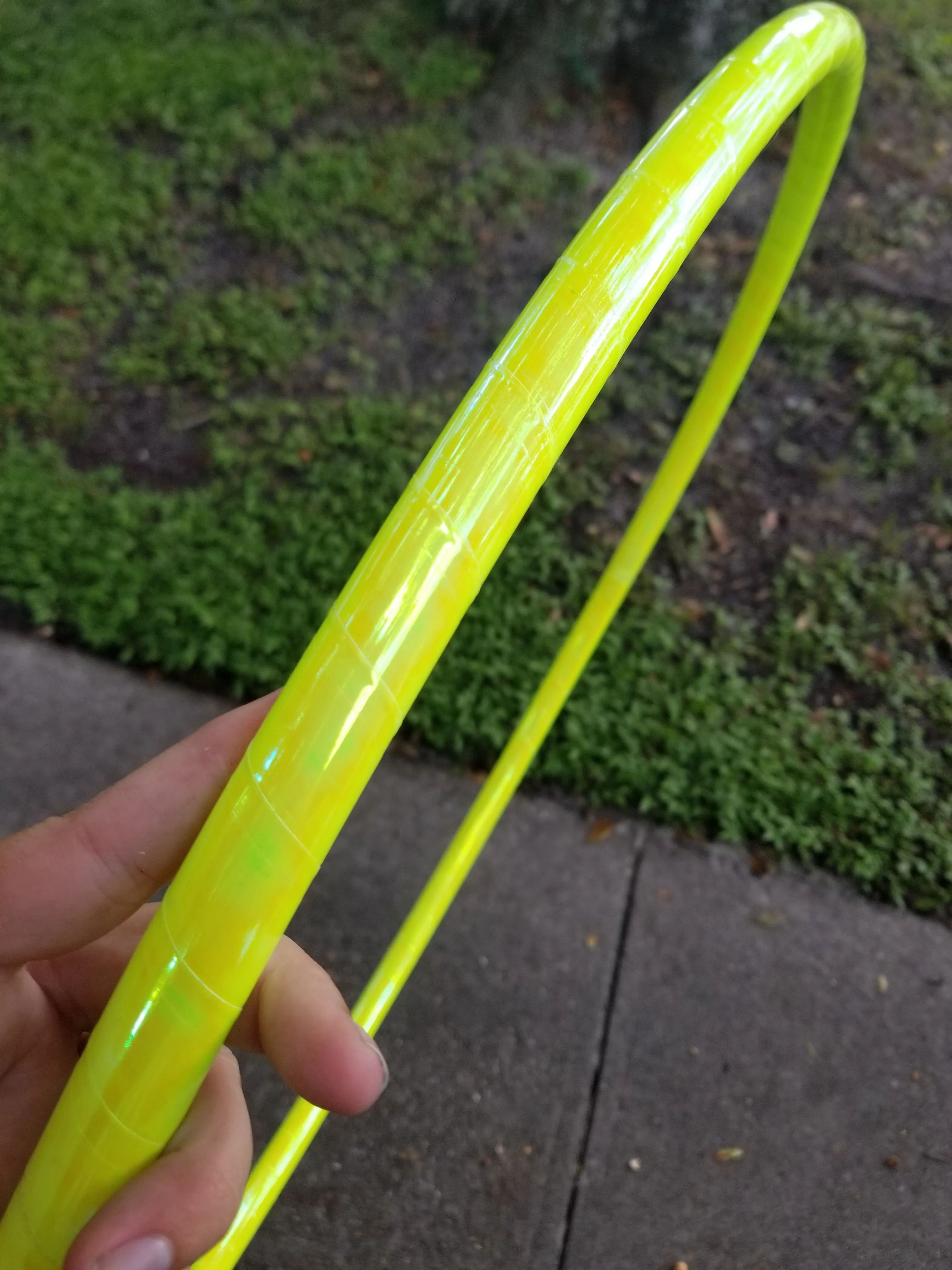 Lemon Drop Taped Hula Hoop