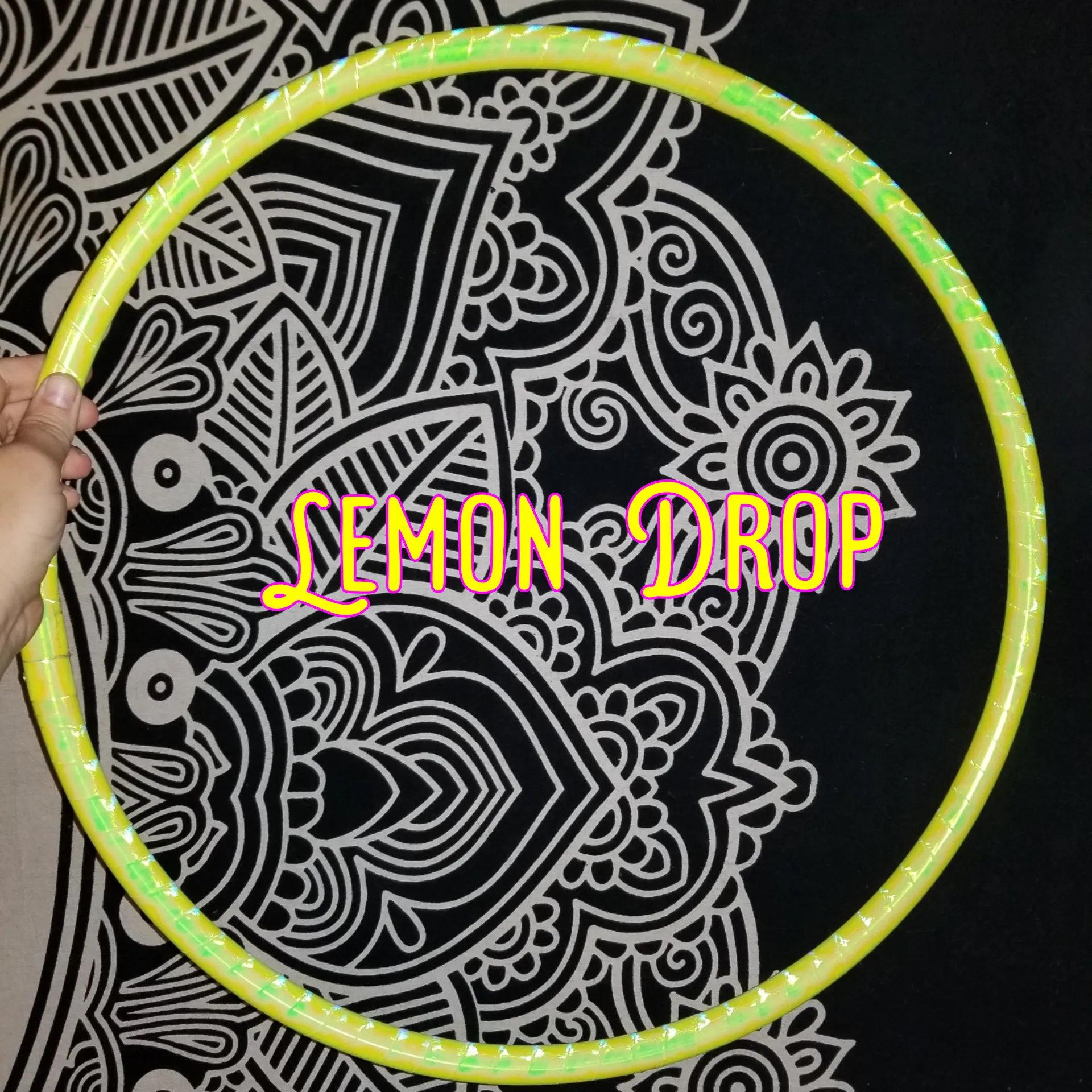 Lemon Drop Taped Hula Hoop