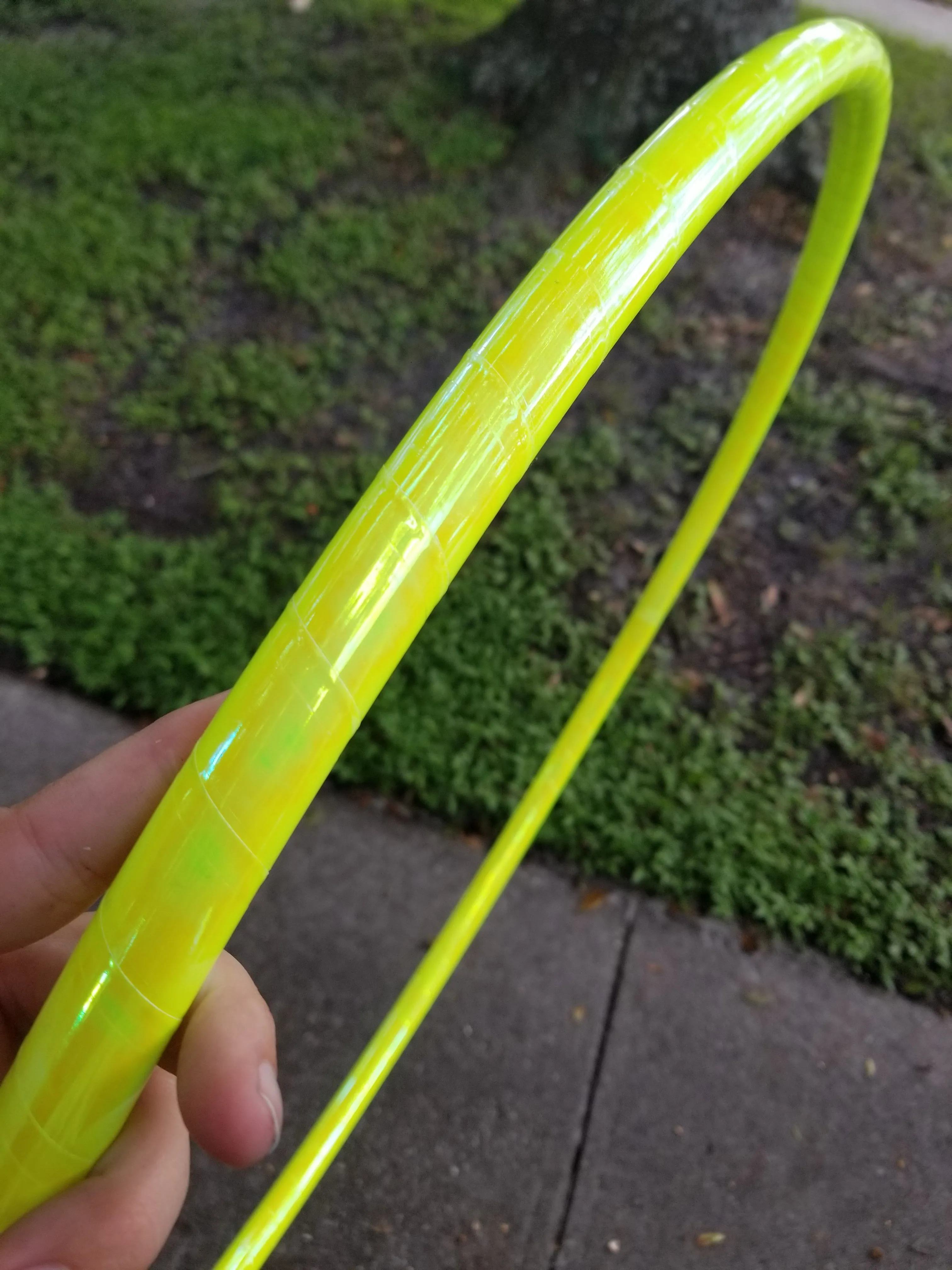 Lemon Drop Taped Hula Hoop