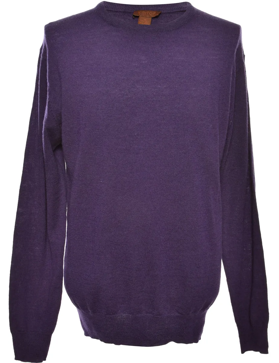 Long Sleeved Plum Jumper - M